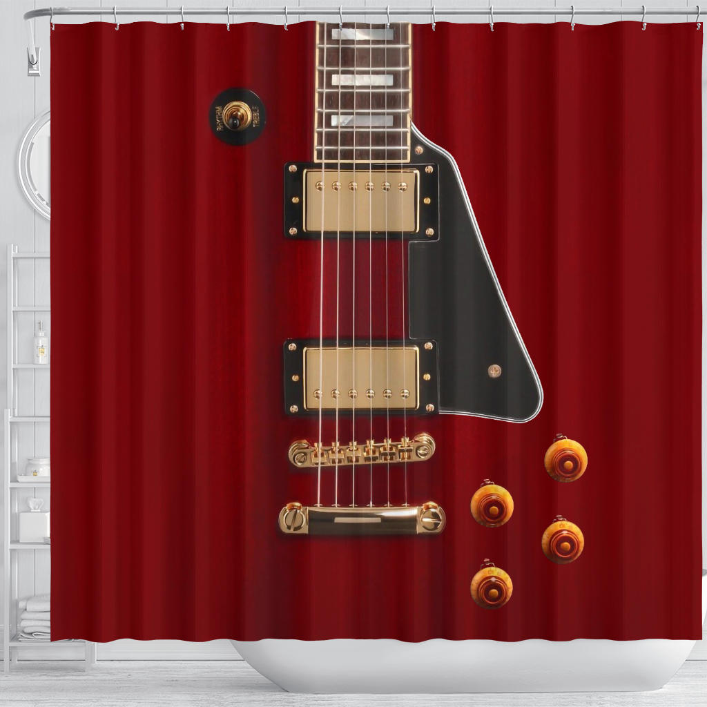 Anniversary Guitar Shower Curtain - { shop_name }} - Review