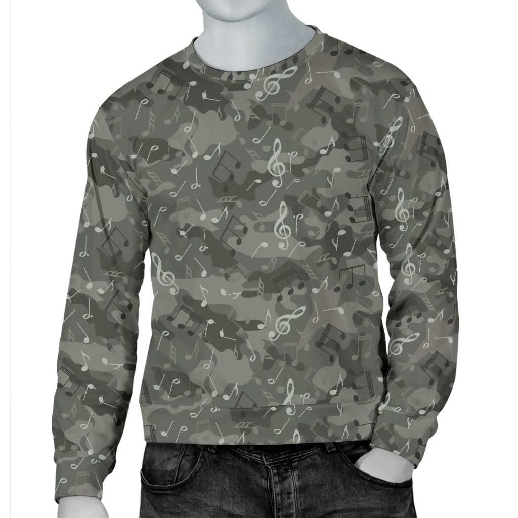 Music Notes Camo Men's Sweater