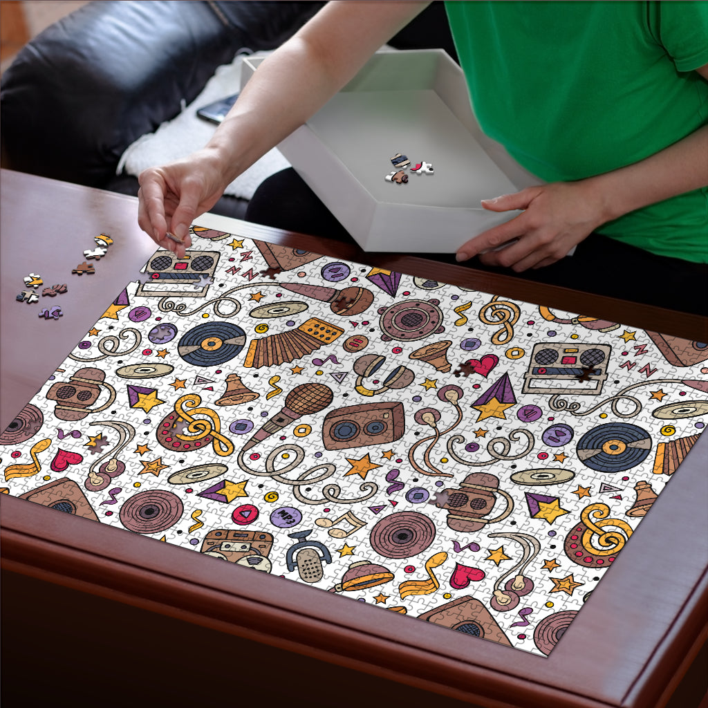 Musical Instrument Art Wood Jigsaw Puzzle