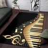 Piano Keys With Music Notes Area Rug