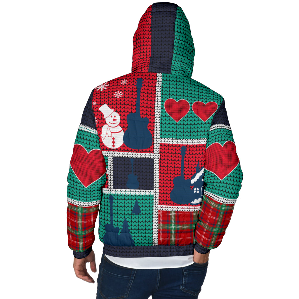 Guitar Christmas Zip Hooded Jacket
