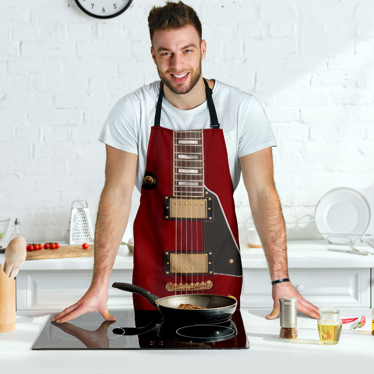 Anniversary Guitar Men's Apron - { shop_name }} - Review