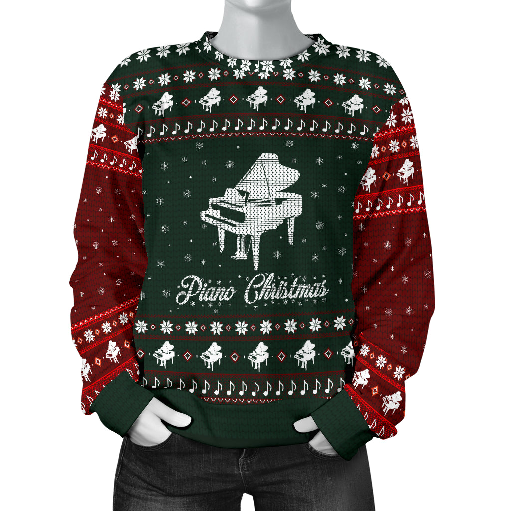 Piano Christmas Women's Sweater