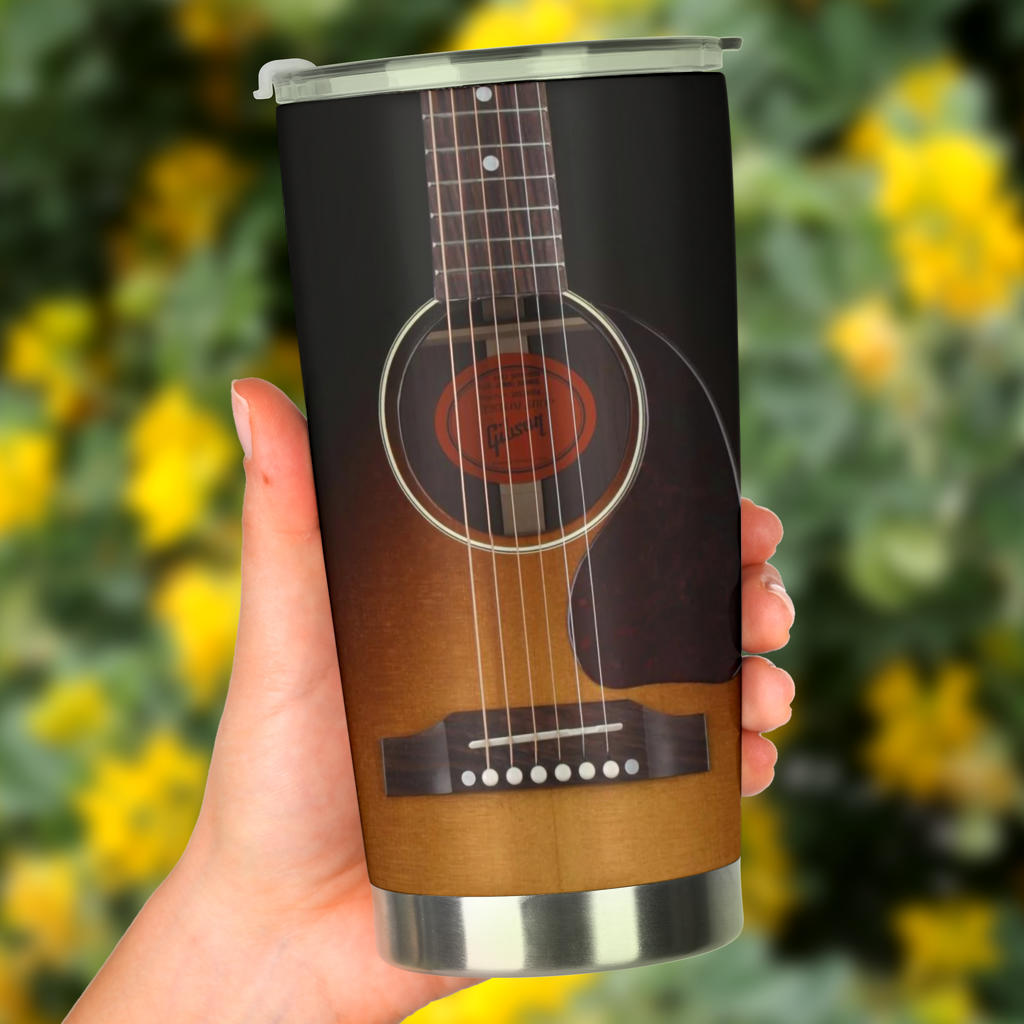 Black Guitar Tumbler