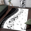 Musical Notes and Piano Keys Area Rug