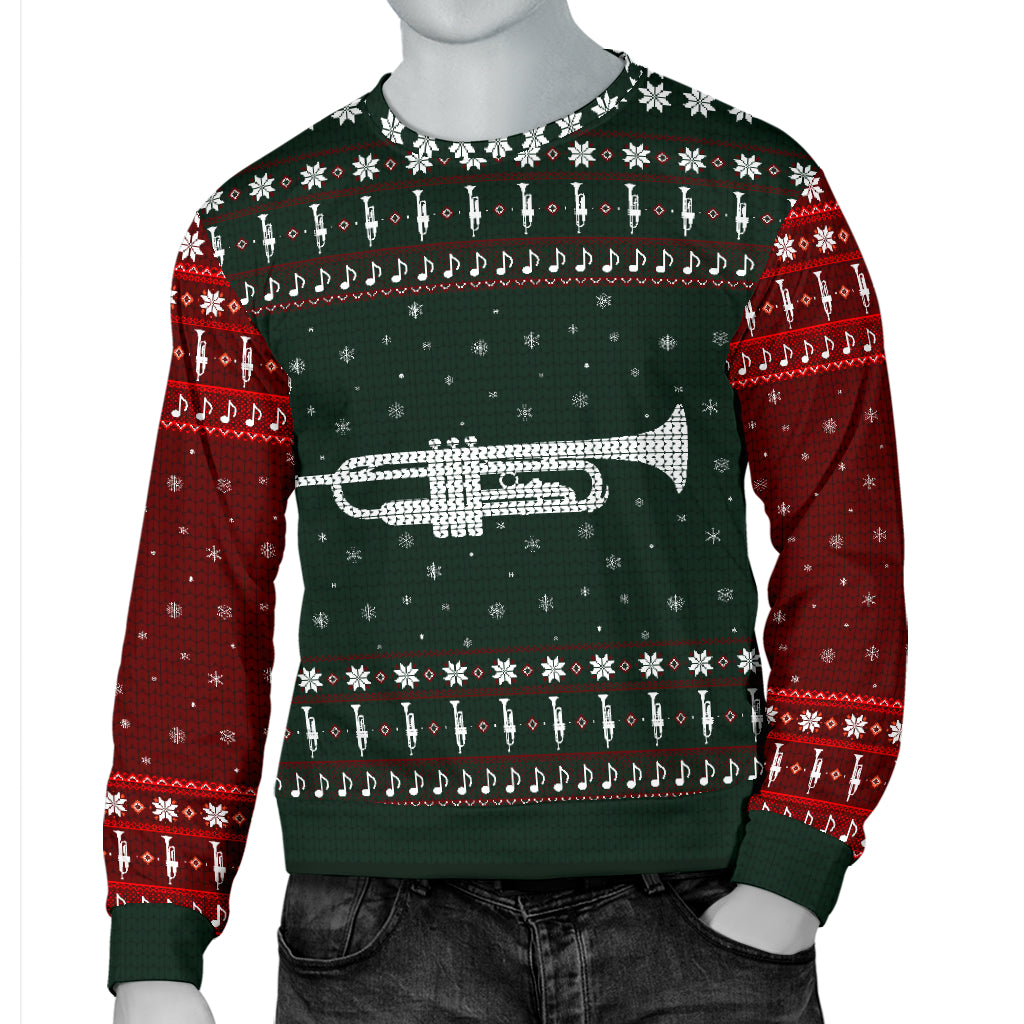 Trumpet Snowflake Men's Sweater