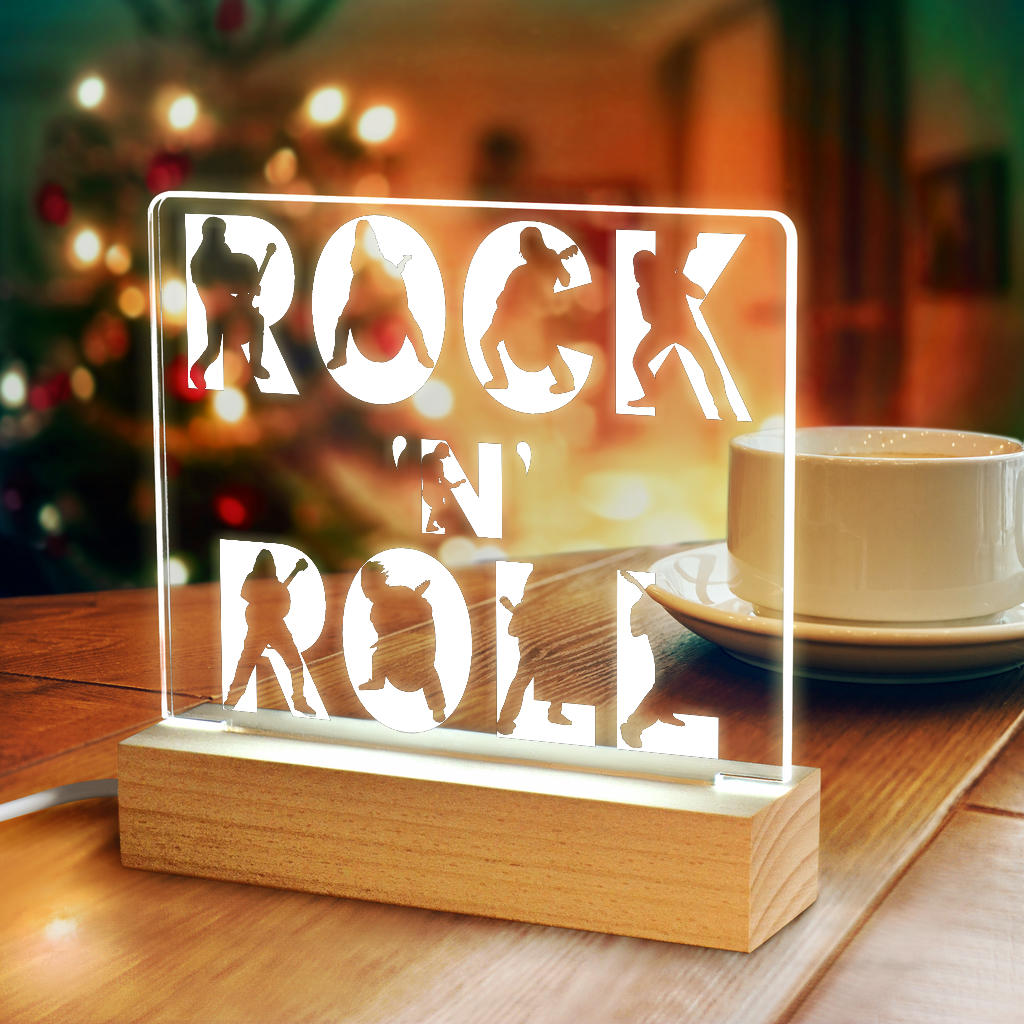 Rock N Roll Guitar Light Up Acrylic