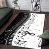 Piano Keys And Music Notes Area Rug