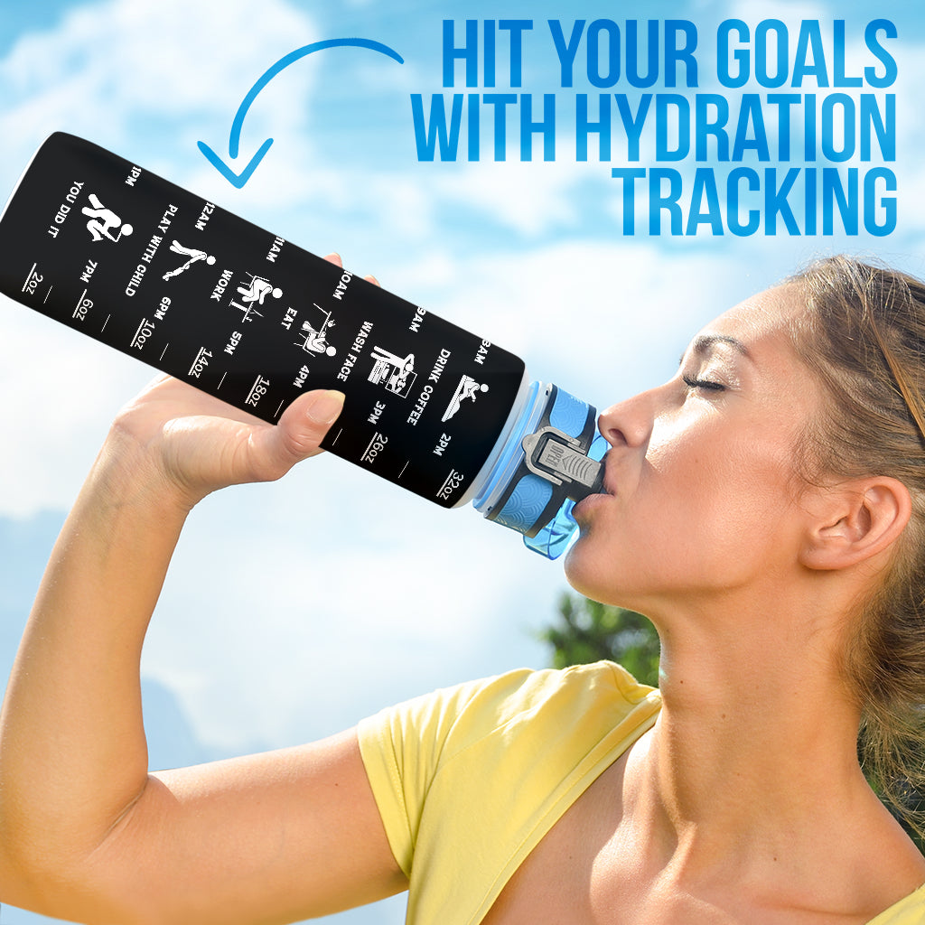 Saxophone Heartbeat Hydro Tracking Bottle