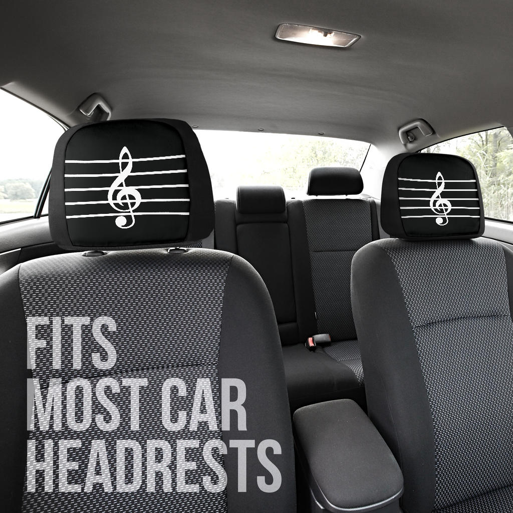 Treble Clef Headrest Covers