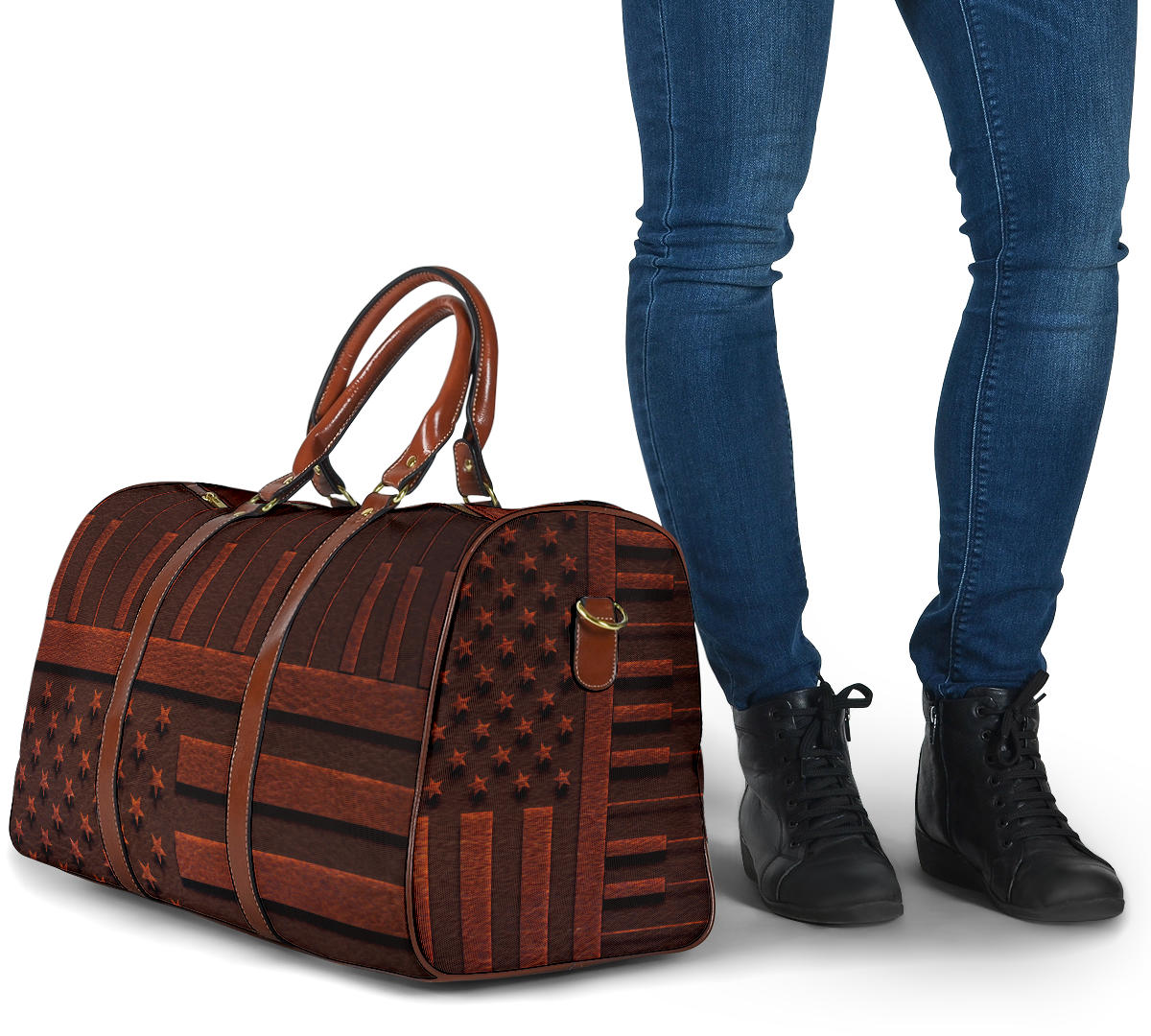 Piano American Flag Travel Bag