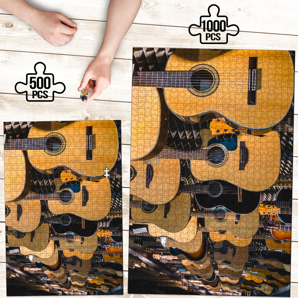 Guitars Wood Jigsaw Puzzle