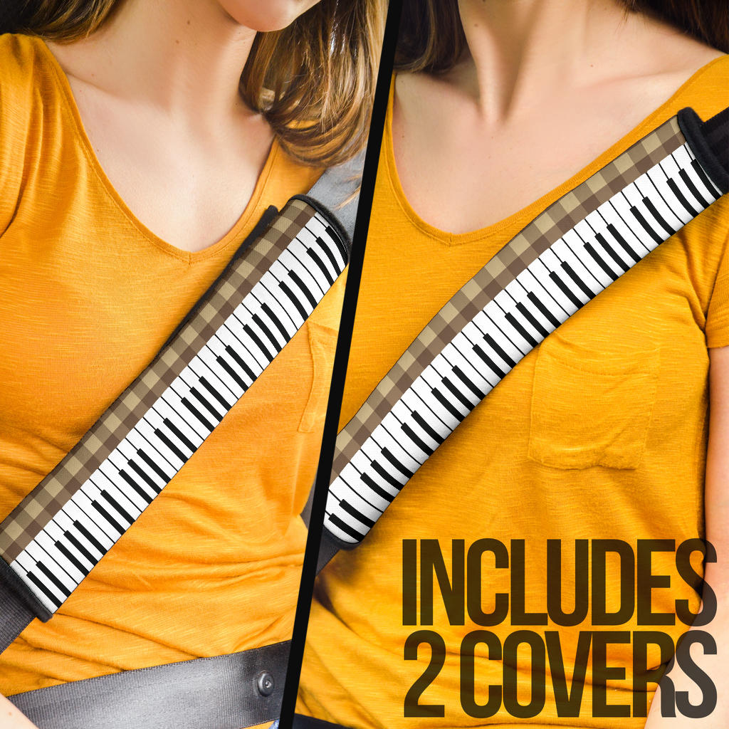 Awesome Piano Keys Seat Belt Covers