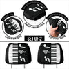 Piano Music Notes Headrest Covers