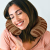 Piano Keys Brown Travel Pillow