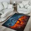 Treble Clef Ice And Fire Area Rug