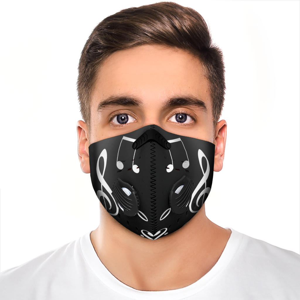 Music Notes Premium Face Mask