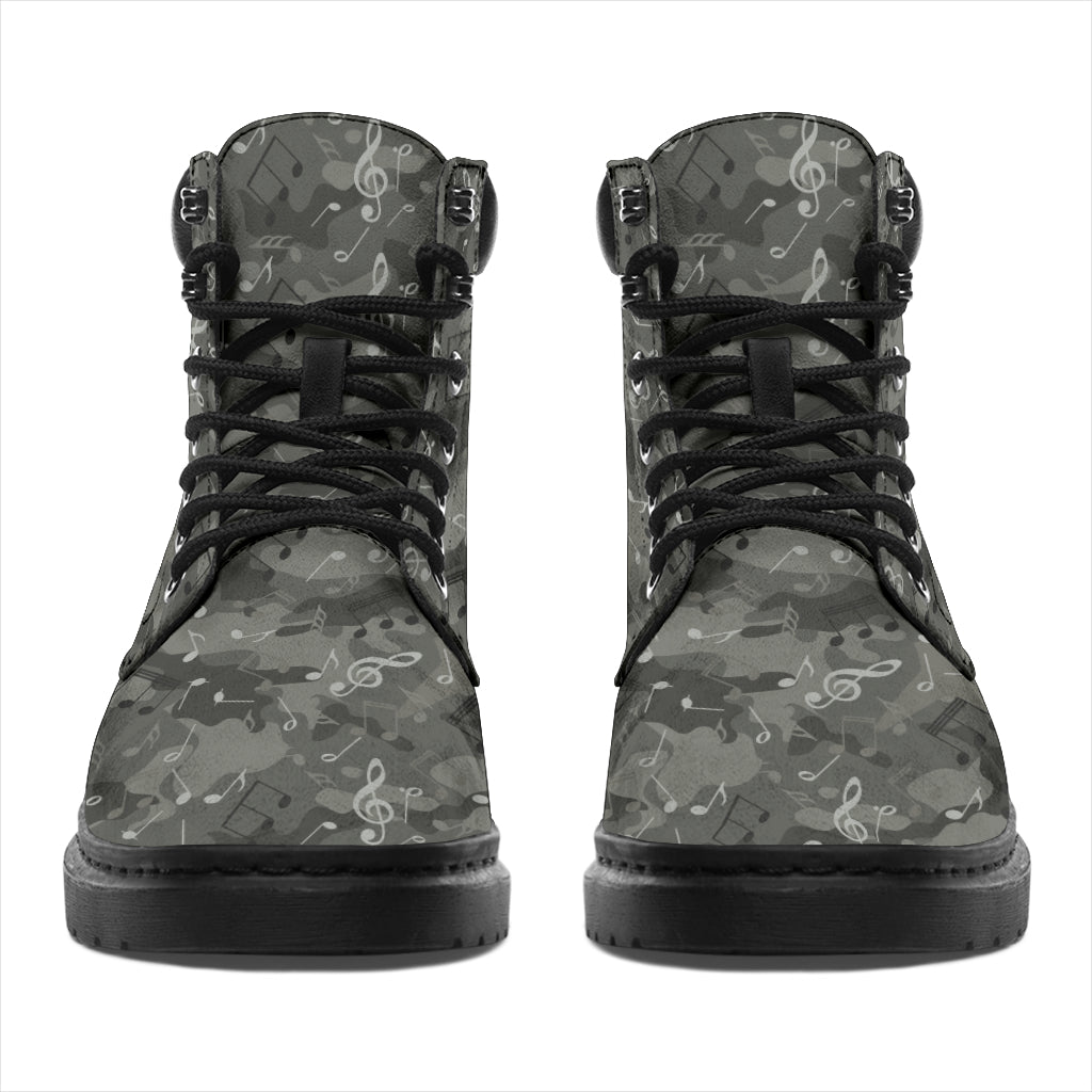 Music Notes Camo All-Season Boots