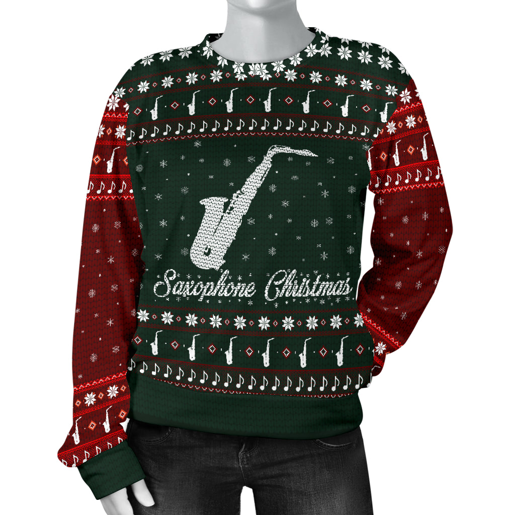Saxophone Christmas Women's Sweater