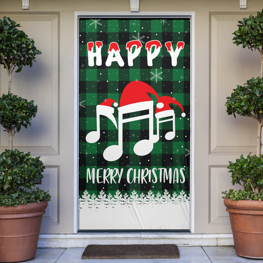 Christmas Music Notes Door Sock