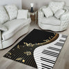 Piano Key And Music Notes Area Rug