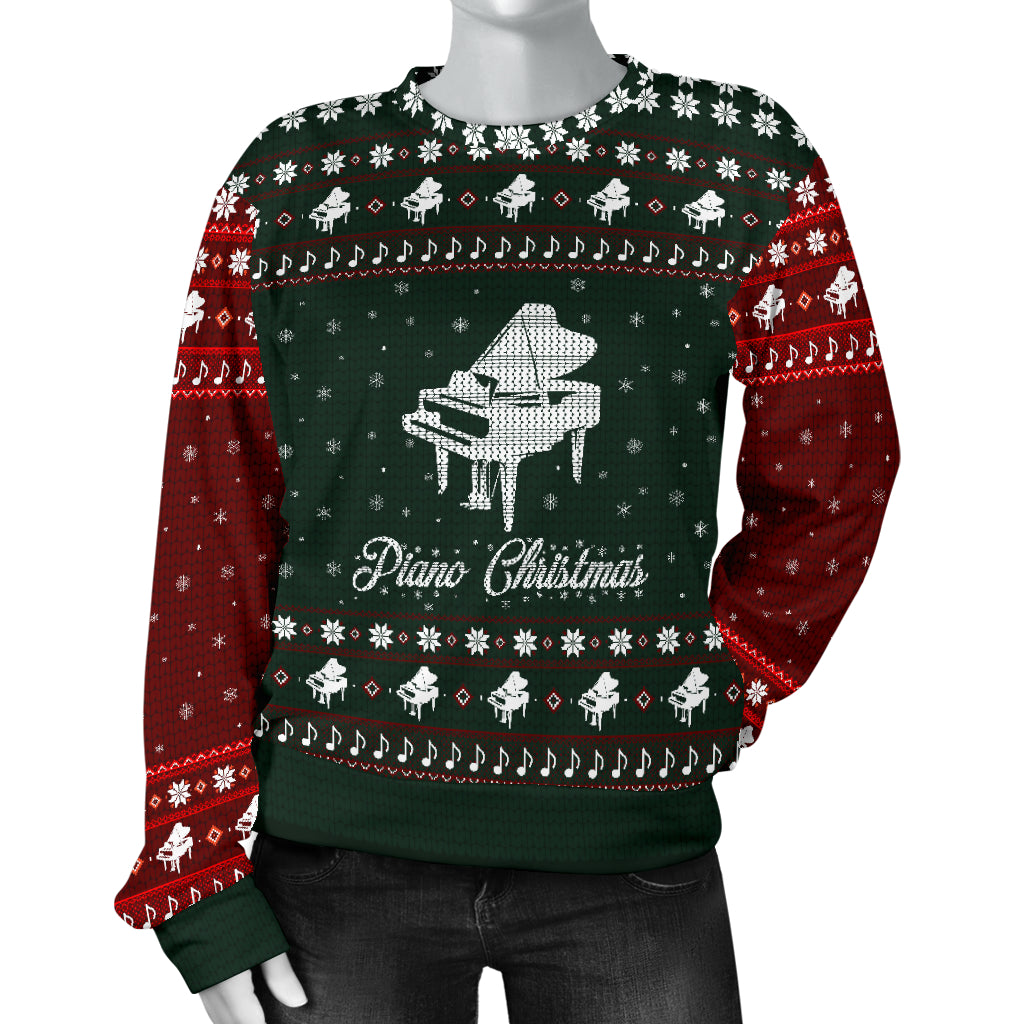 Piano Christmas Women's Sweater