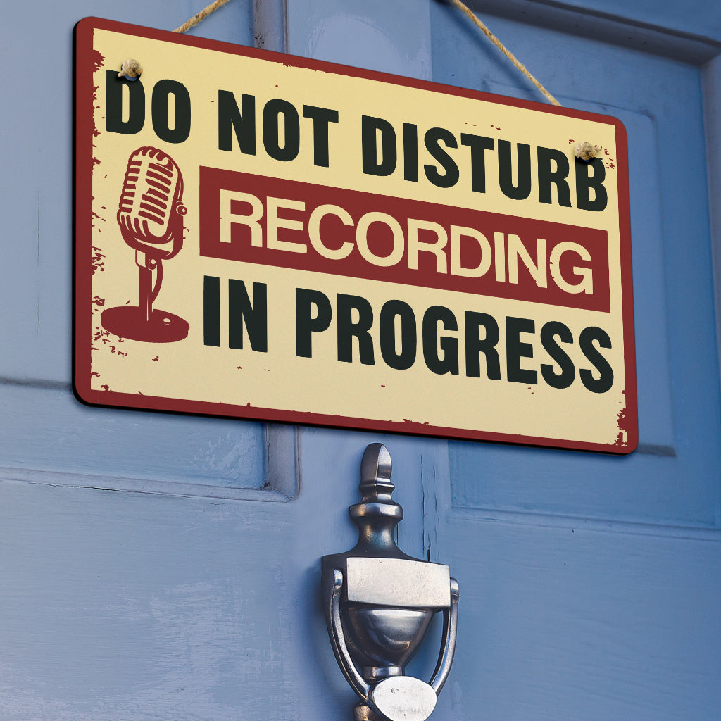 Recording In Progress Rectangular Door Sign