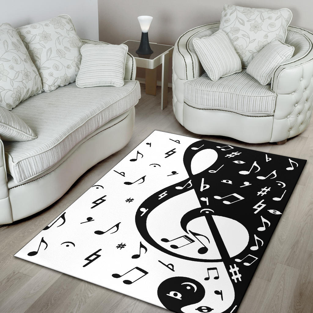 Music Notes Treble Clef Rug