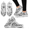 Piano Keys Pattern White Sneakers