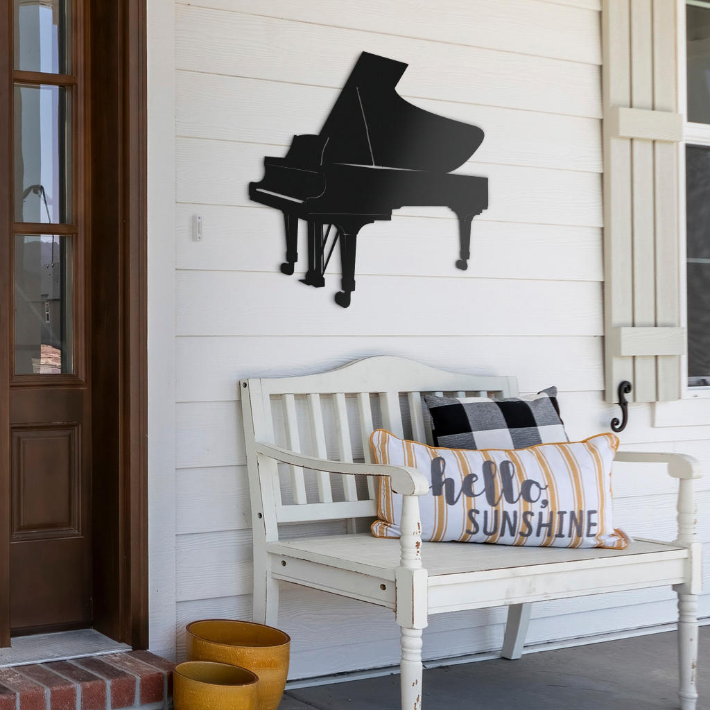Grand Piano Metal Sign