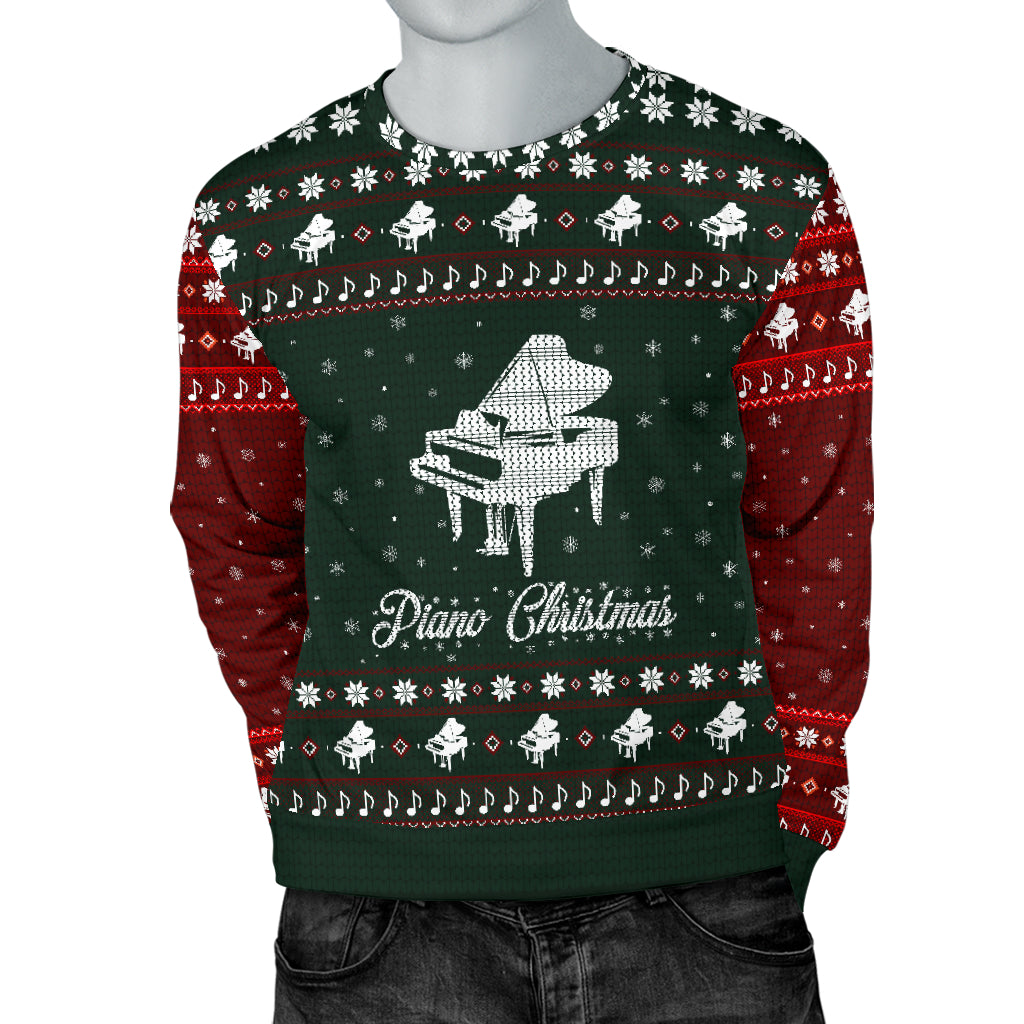 Piano Christmas Men's Sweater
