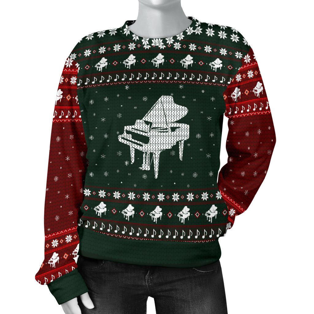Piano Snowflake Women's Sweater