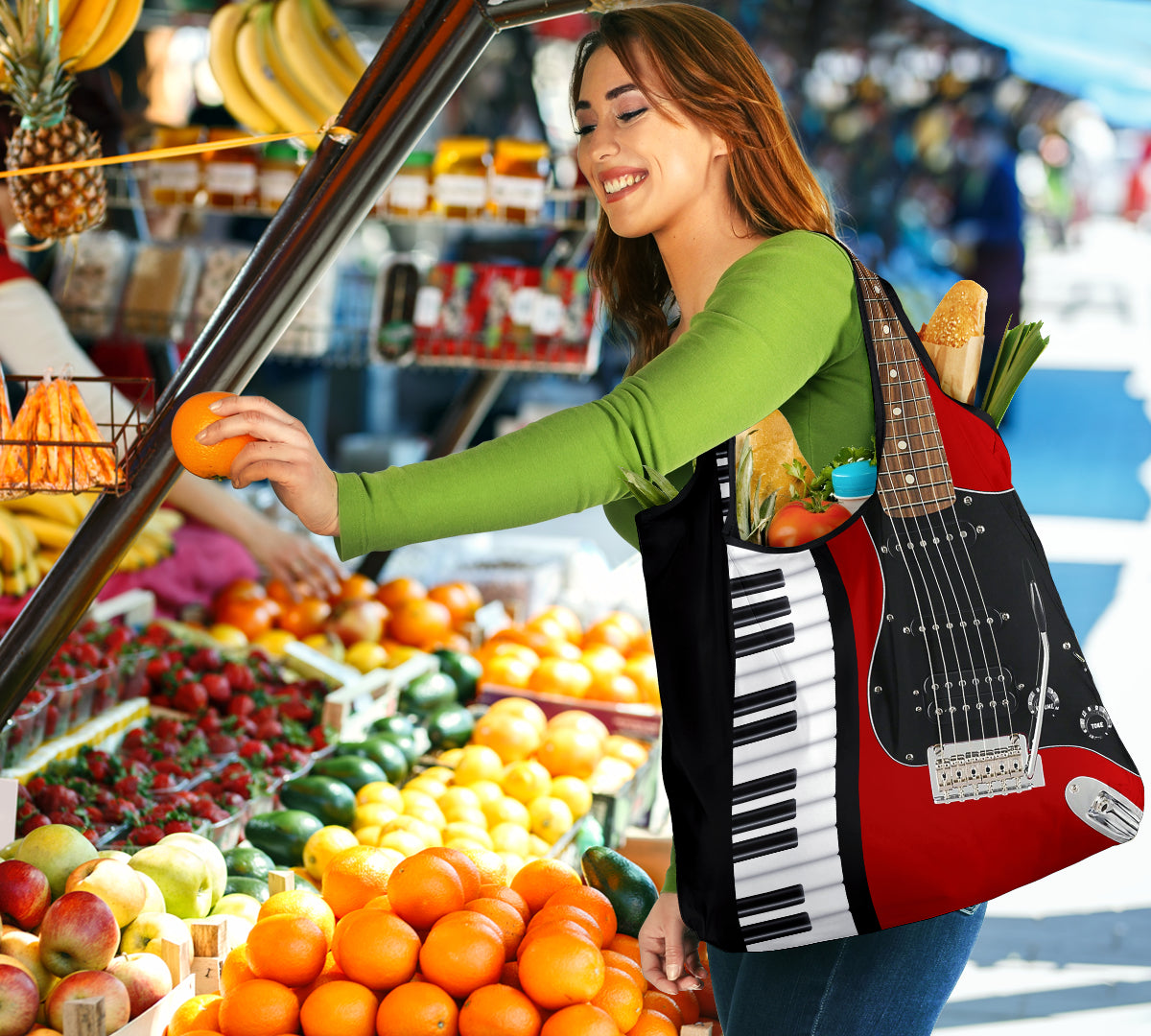 Electric Guitar Grocery Bag 3-Pack