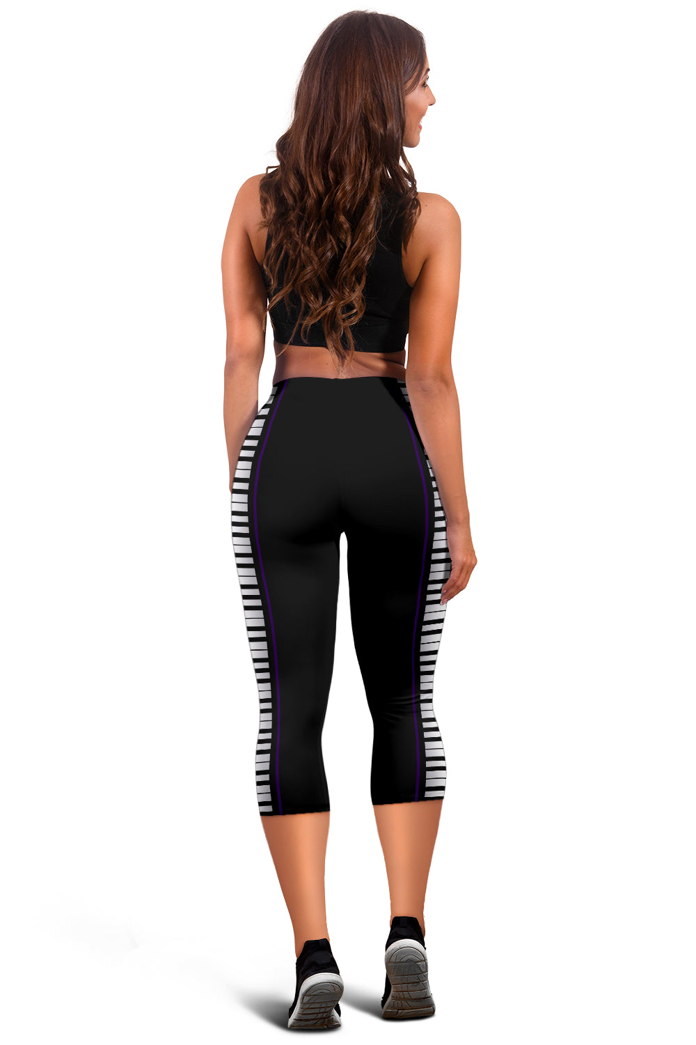 Piano Keys Purple Capris