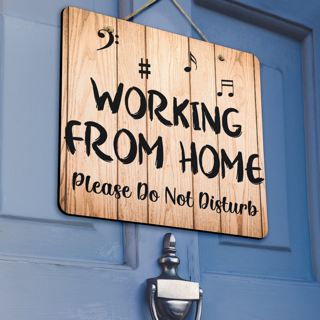 Music Notes Square Door Sign