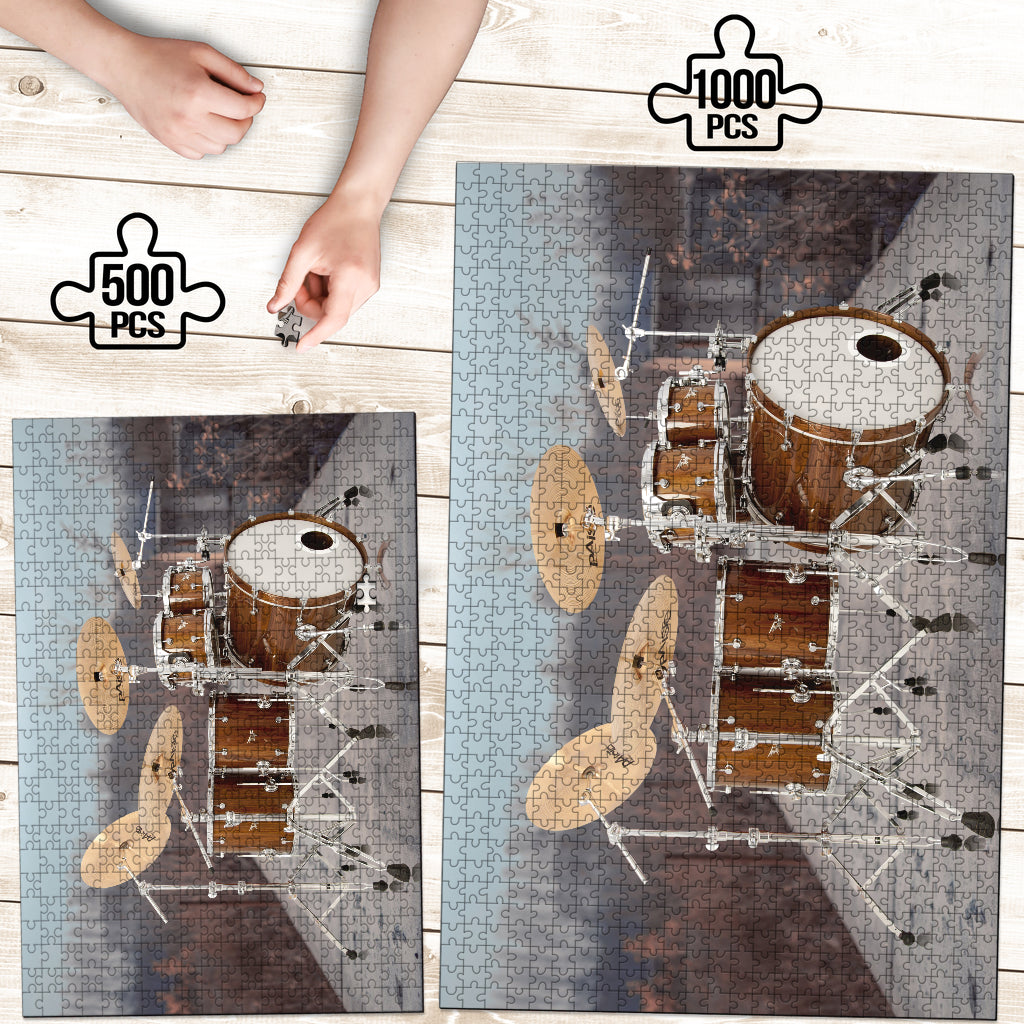 Drum Kits Wood Jigsaw Puzzle