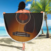 Black Guitar Beach Blanket