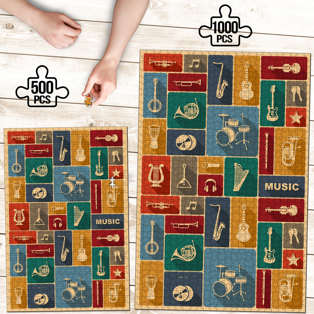 Musical Instruments Wood Jigsaw Puzzle