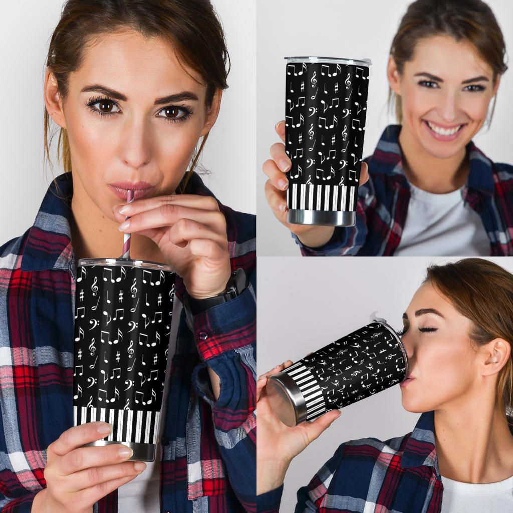 Music Notes And Piano Art Tumbler