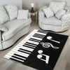 Musical Notes Piano Area Rug