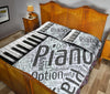 Piano Key Words Quilt Bed Set