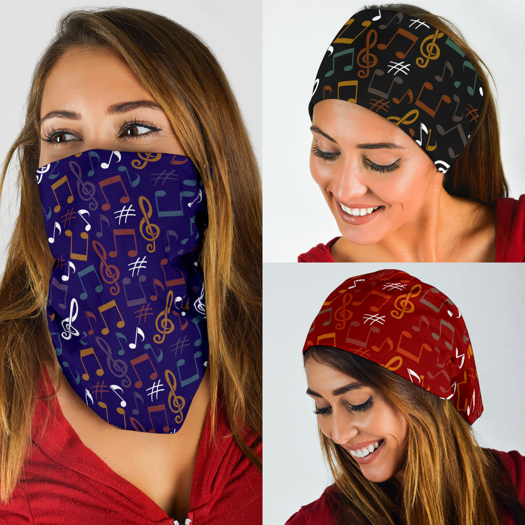 Colorful Music Notes Bandana 3-Pack
