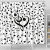 Love Musical Notes Shower Curtain