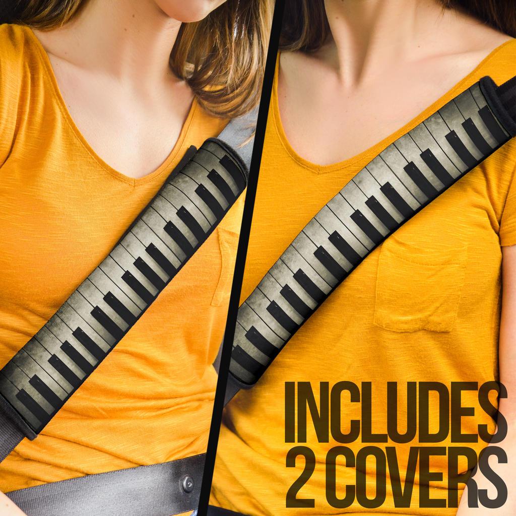 Piano Keys Seat Belt Covers