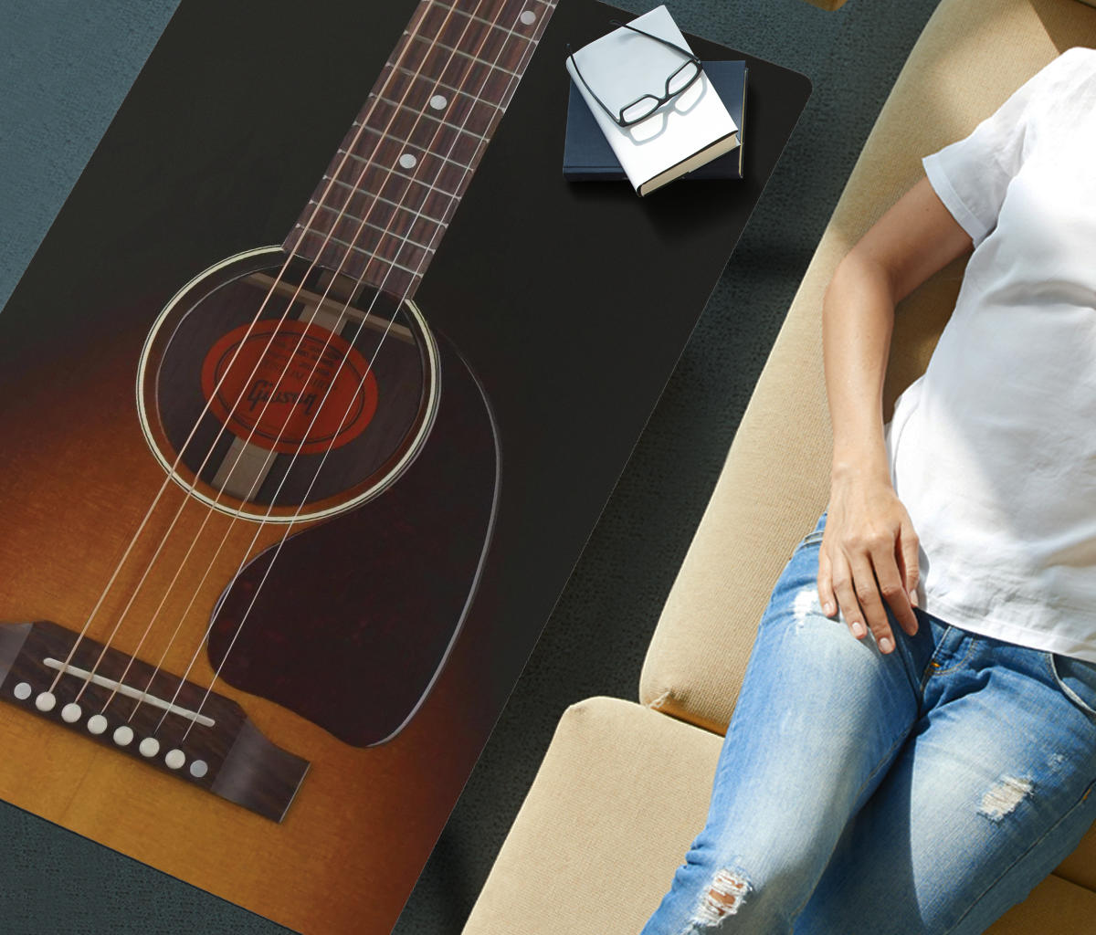 [USA Only] Black Guitar Rectangular Coffee Table