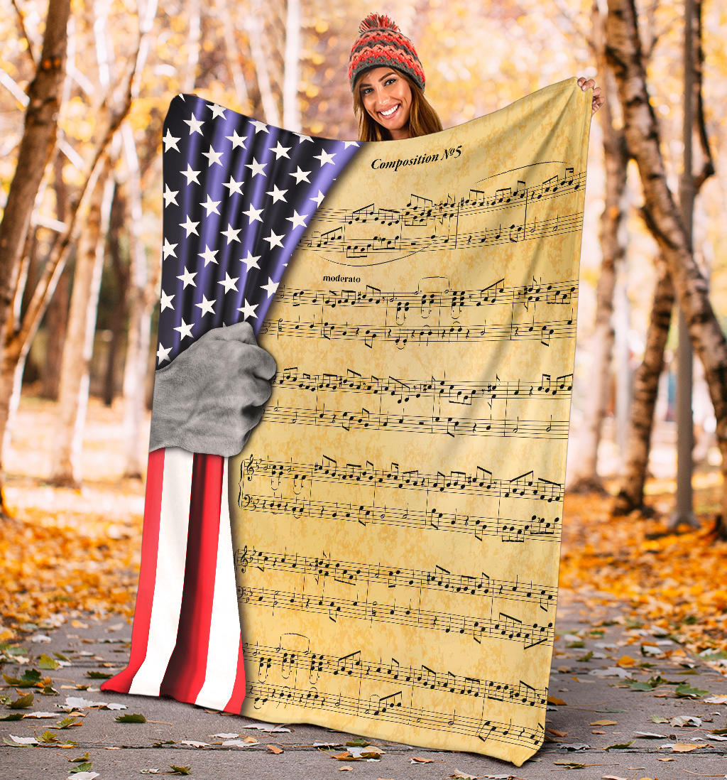 Music Notes Sheet Blanket