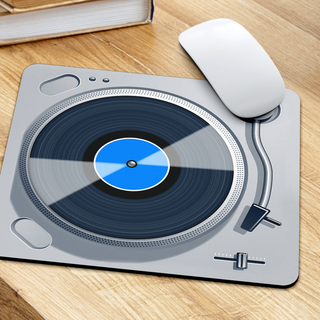 Vinyl Record Grey Mouse Pad