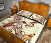 Music Notes Bird Quilt Bed Set