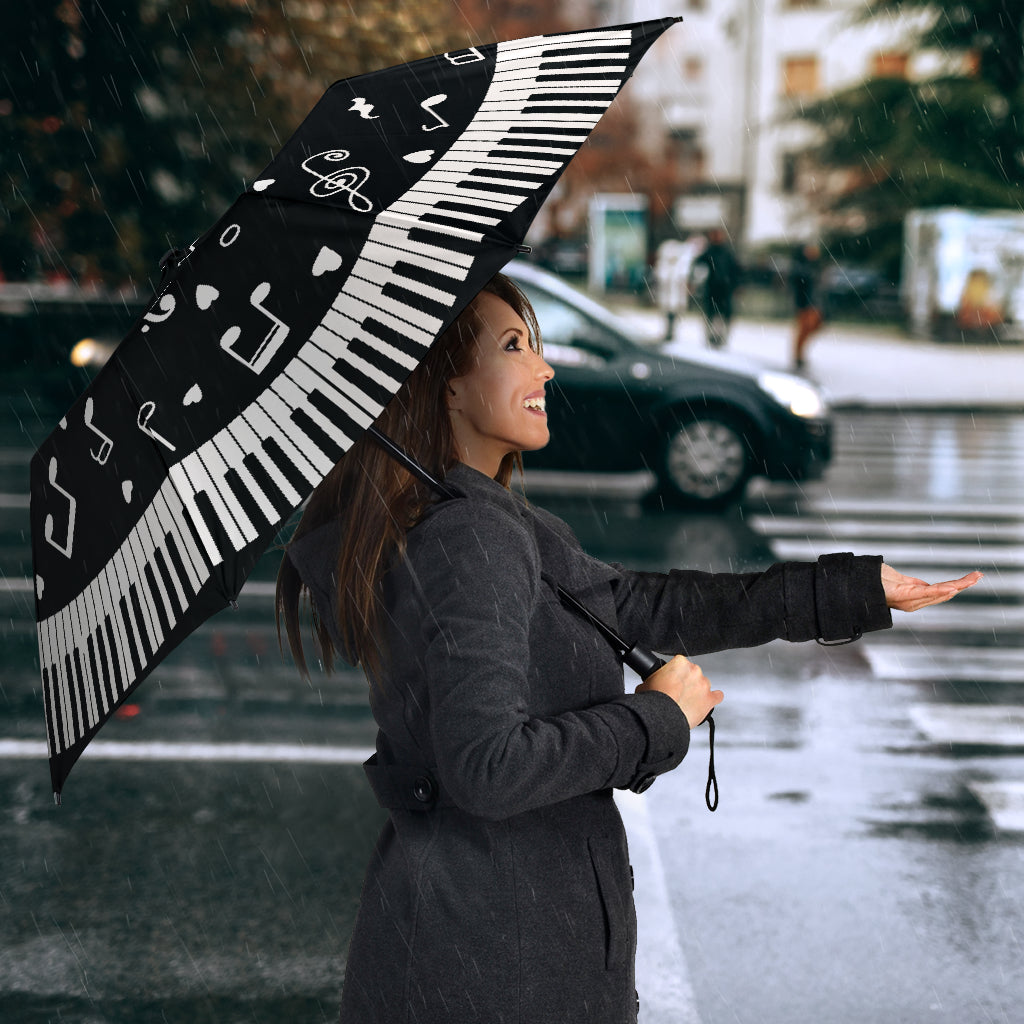 Piano Keys With Music Notes Umbrella