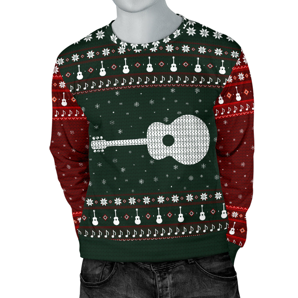 Guitar Snowflake Men's Sweater
